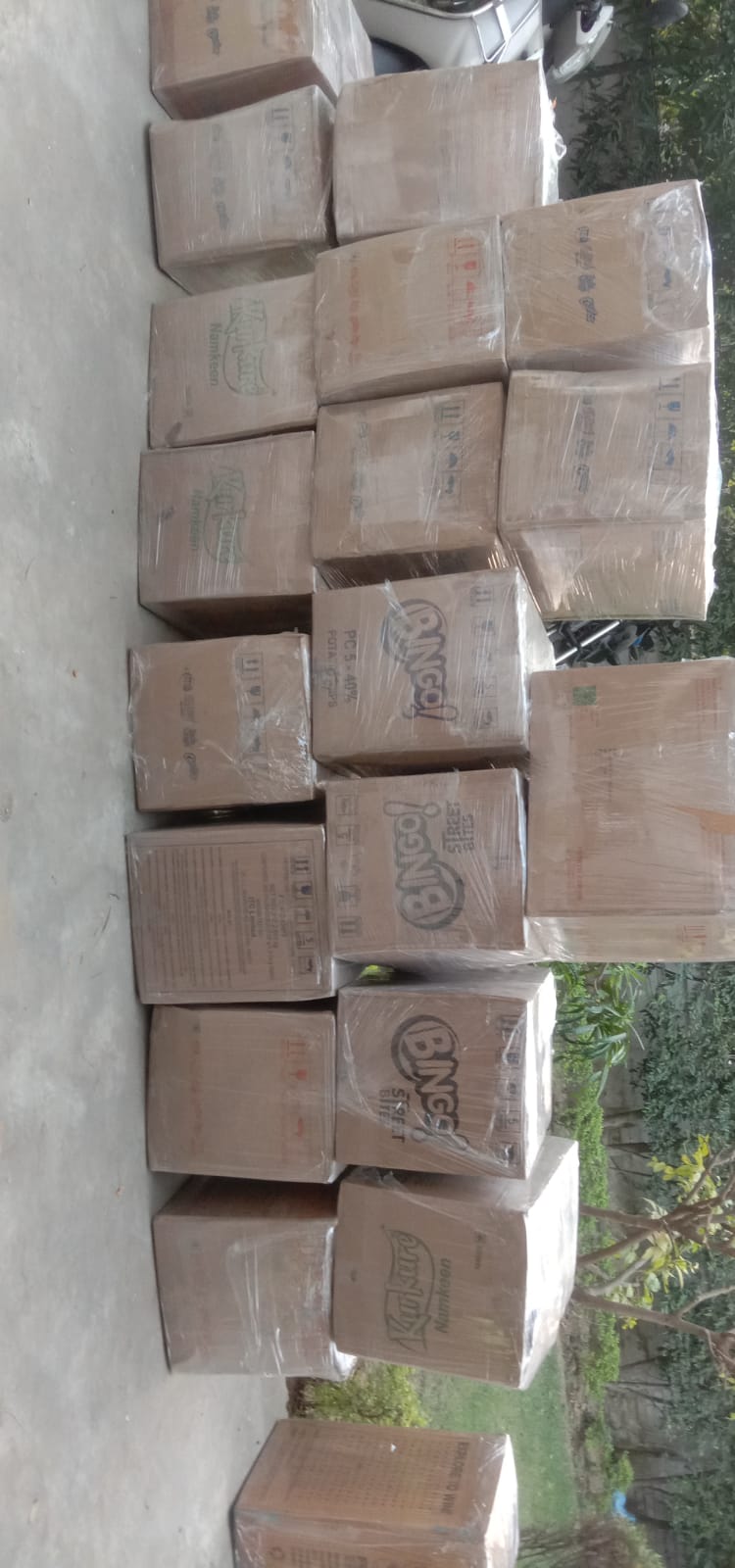 Packing boxes and materials